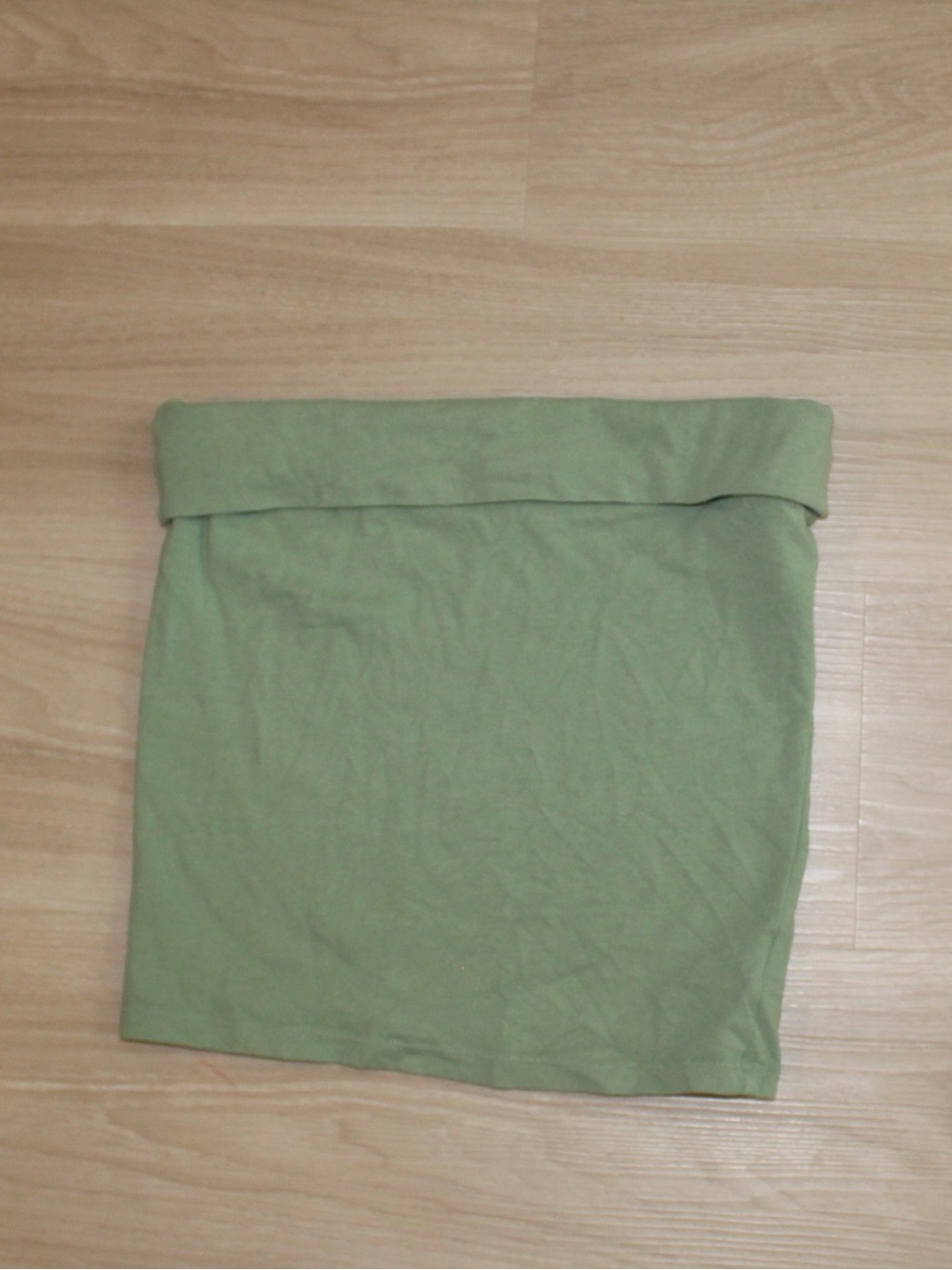 Classic Fold-Over Tube Top in Sage Green